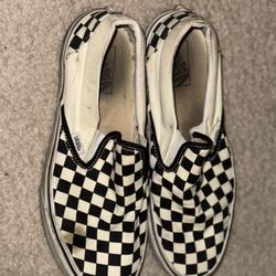Checkered Vans (used) Size 9.5