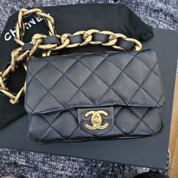 silver chain chanel bag authentic