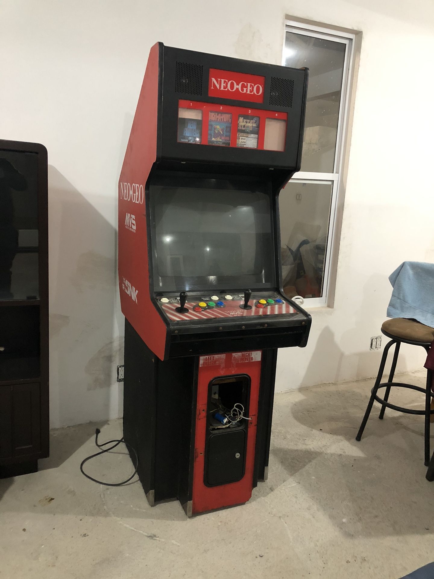 Neo Geo Big Red Arcade 4 Slots Works Great