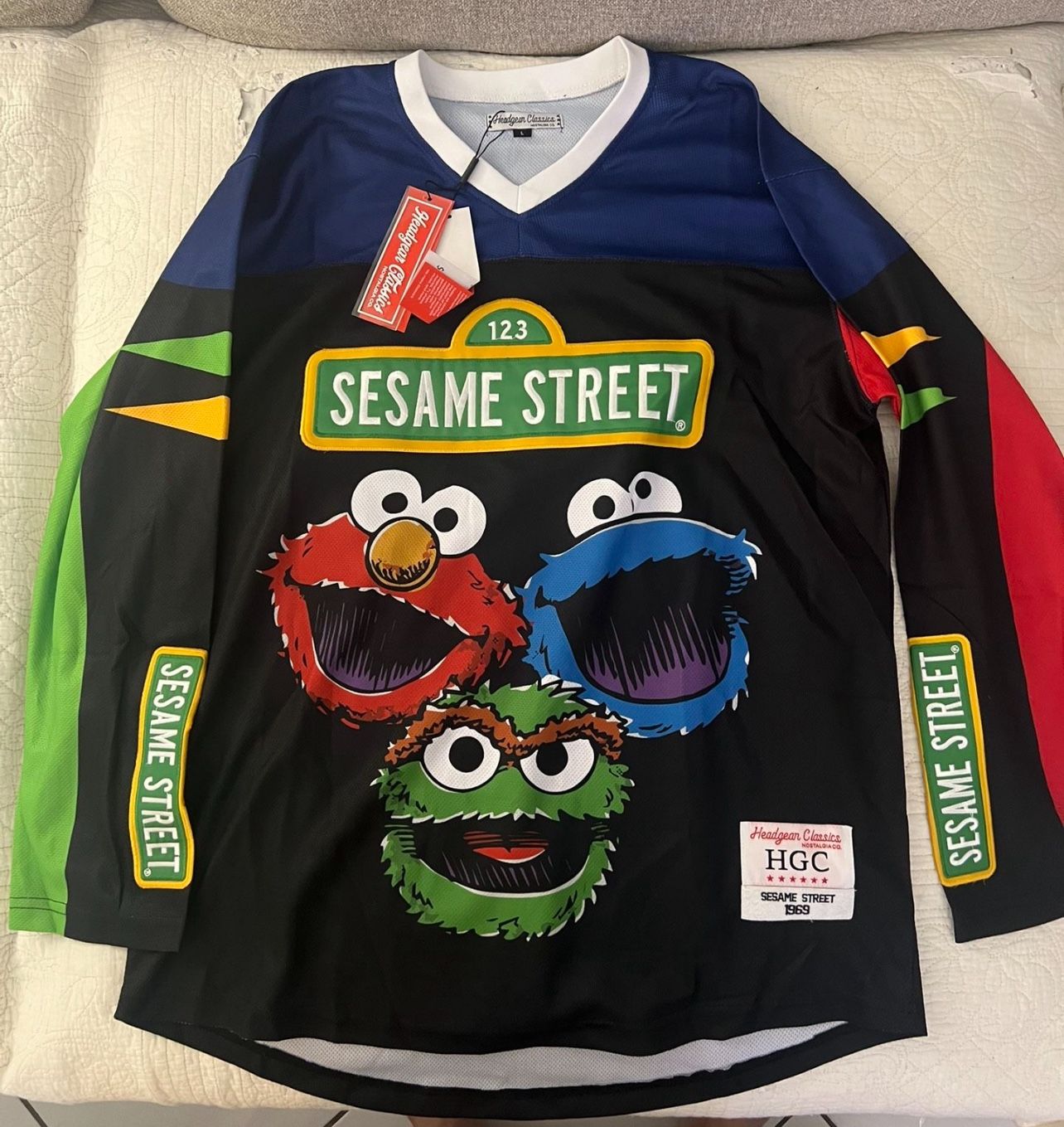 Sesame Street Men's Hockey Jersey by Headgear Classics – Officially Licensed