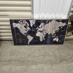 Modern Map Globe Print Art