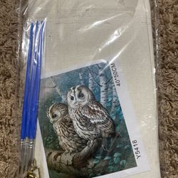 paint-by-numbers kit "The Tawny Owl" artwork by artist Raymond C. Watson