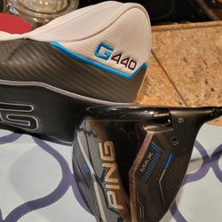 Ping G440 Max 9.0 Degree Driver Right-handed Stiff Shaft +HC 