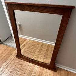 Vintage Oak Mirror 