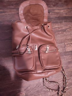 cute dark brown backpack