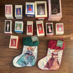 Vintage Barbie Ornaments and Stockings