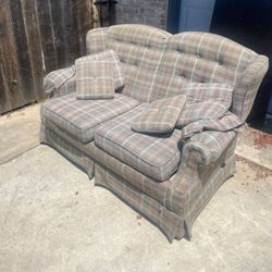 Plaid Loveseat 