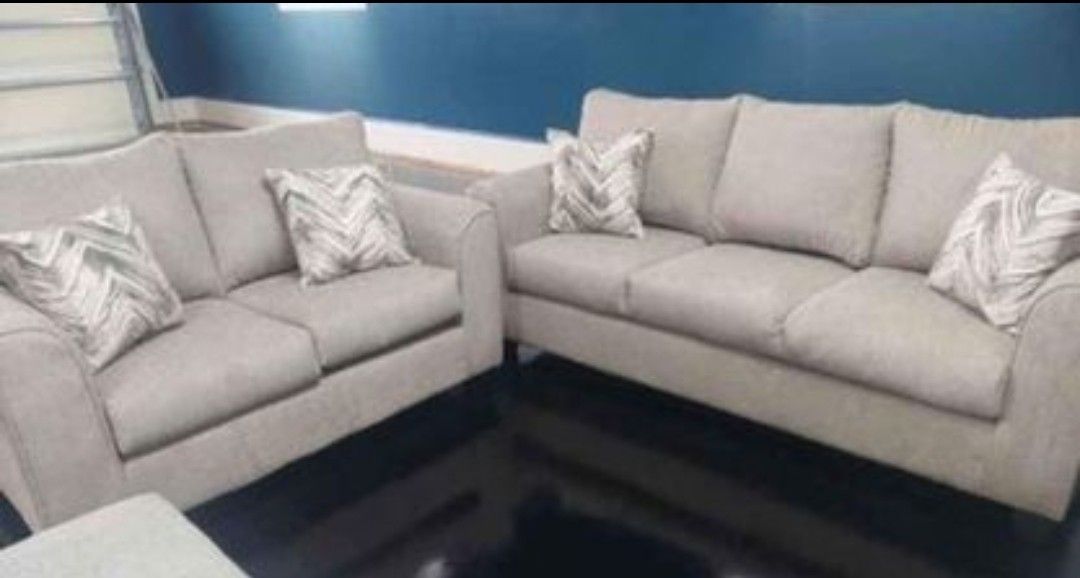 Brand New Artisanal Atlantis Putty Sofa/Loveseat Sets