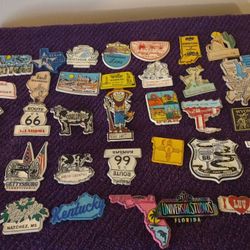 Collection Of State Refrigerator Magnets