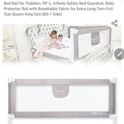Bed Rail for Toddlers 78" L, Infants Safety Bed Guardrail,