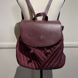Vanessa Williams Quilted Burgundy Backpack