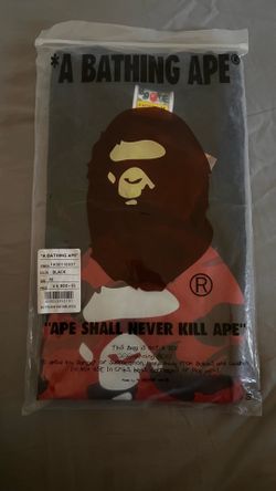 Red and black bape shirt