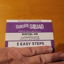 $4 DIGITAL MOVIE SUICIDE SQUAD $4.00 OR TRADE FOR A MOVIE TITLE  I DO NOT ALREADY OWN.