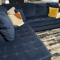 Blue Sectional Sofa $500