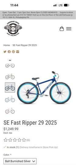 SE Fast Ripper 29 2025