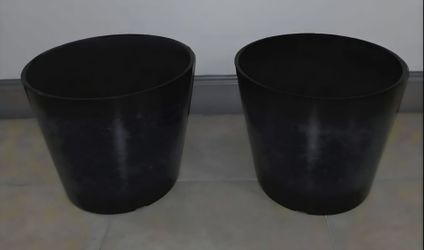 *** NEW LOW PRICE *** PAIR of 15" (Diameter) Blue Resin Planters (2 for $50) @ Lasting Creations