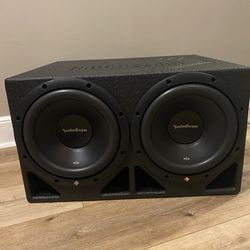 Rockford Fosgate R2D2 10” prime series subwoofer in a Qbomb subwoofer box