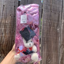Graduation Leis Pink With A Teddy Bear 