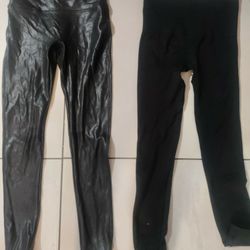 Spanx/ Size Med/ Black Leggings/$20 For Both 