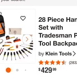 Brandnew Klein Tools Backpack With Tool Kit $320