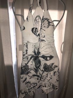 New White halter dress