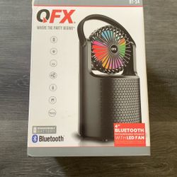 Bluetooth Rechargeable Speaker With Led Fan 