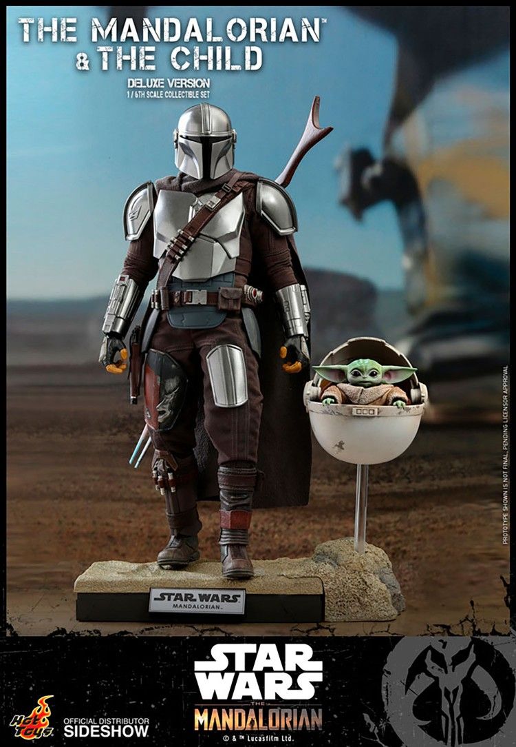 Mandolorian And Grogu SideShow Figure NEW STAR WARS