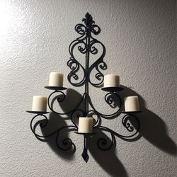 Black Metal Set With Candles