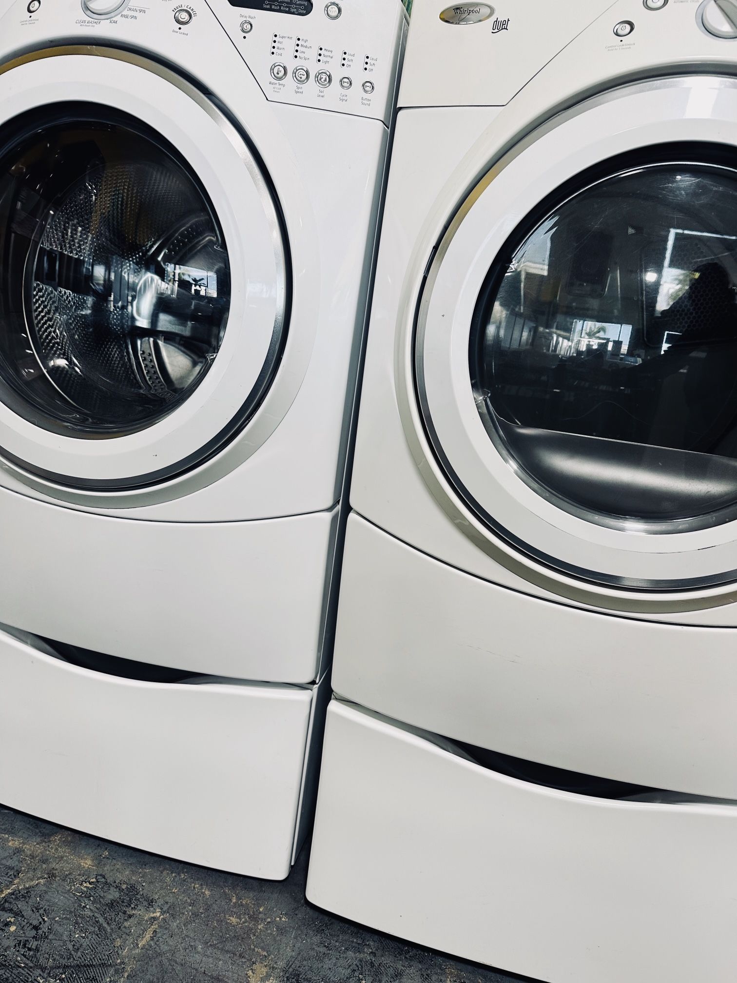 White Washer Dryer Front Loads