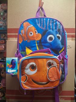 Finding Dory Backpack with detachable Lunchbag ➡️16 inches tall