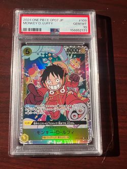 One Piece OP07 Monkey D. Luffy #109 PSA 10 Pokemon card cards tcg slab