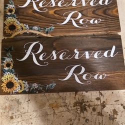 Wedding Reserve Row Markers 