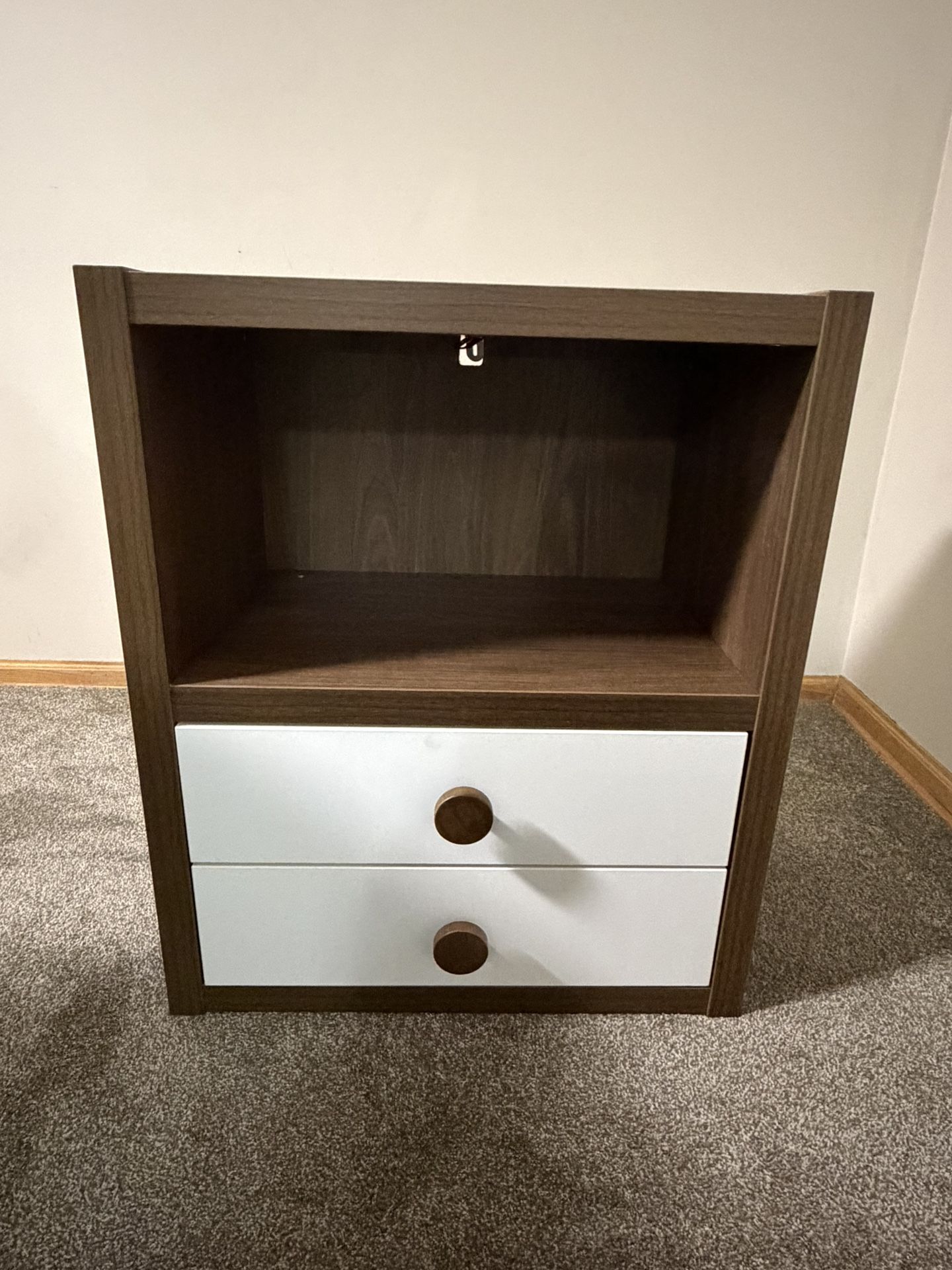 Sierra Ridge Bookcase with White Drawers