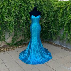SEQUIN PROM DRESS