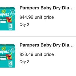 Pampers Size 3 And Size 4