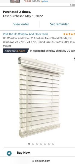 16 2" Cordless Faux Wood Blinds