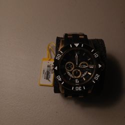 Invicta Men's Pro-Diver 23702 Black/Gold Tone 50MM Case Chronograph Watch W CASE