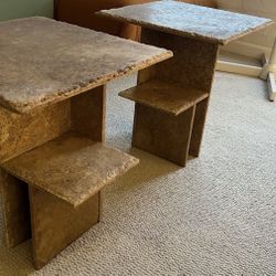 Travertine Nightstands Tables