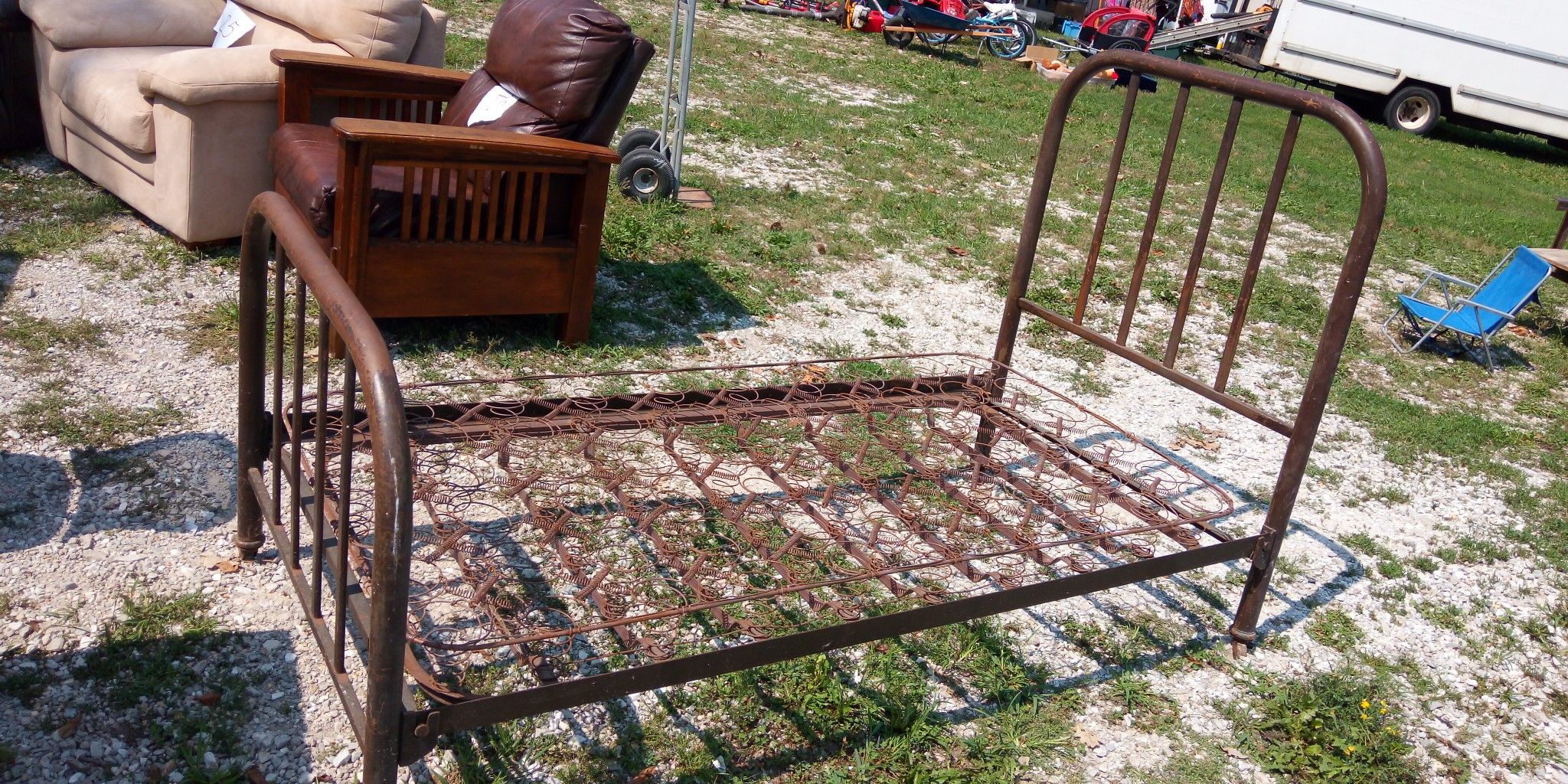 Antique Twin Metal Bed Frame