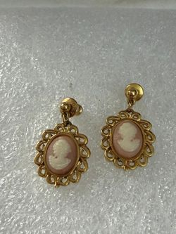 Aretes Gold Filled joyería antigua camafeo cada uno