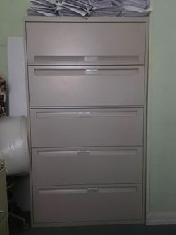 5-Drawer Lateral Metal Filing Cabinet