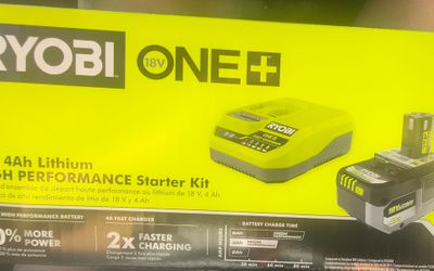 Ryobi 18V ONE+ 4Ah Lithium High Performance Starter Kit