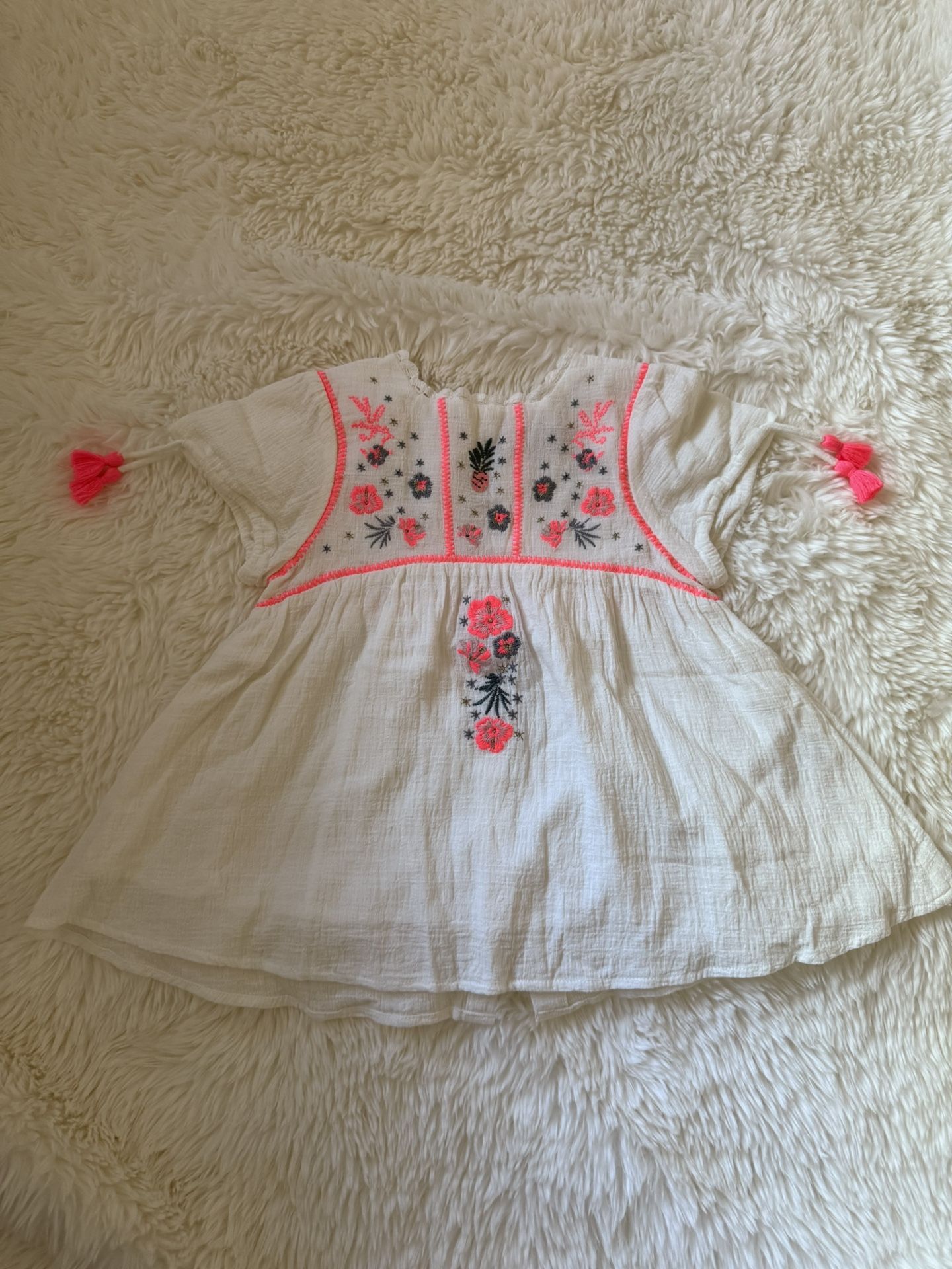 Louise Misha baby girl white embroidered Dress