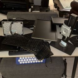 FREE Electronics Lot – Monitors, Keyboards, Stands, Parts – Take All 