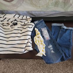New Girls Jeans And Dkny  Hoodie