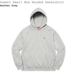 Supreme Enamel Small Box Logo Hoodie Large Gray for Sale in ...