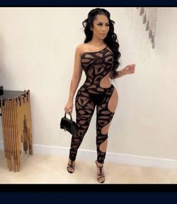 black jumpsuit