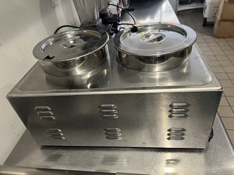 APW Double Pot Warmers with Plate Adapter And 2 Pots