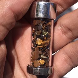 Tigers Eye Pendulum Pendant Gemstone Birthstone  Necklace 