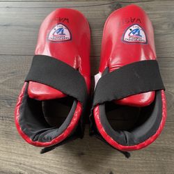 Red Taekwondo Sparring Gear Set with bag